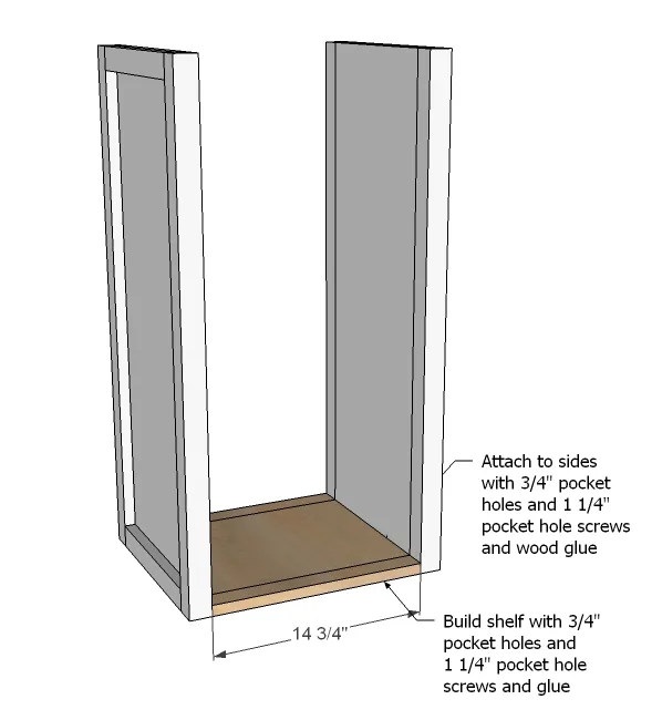 Modular Bar Wine Grid Hutch, step 3