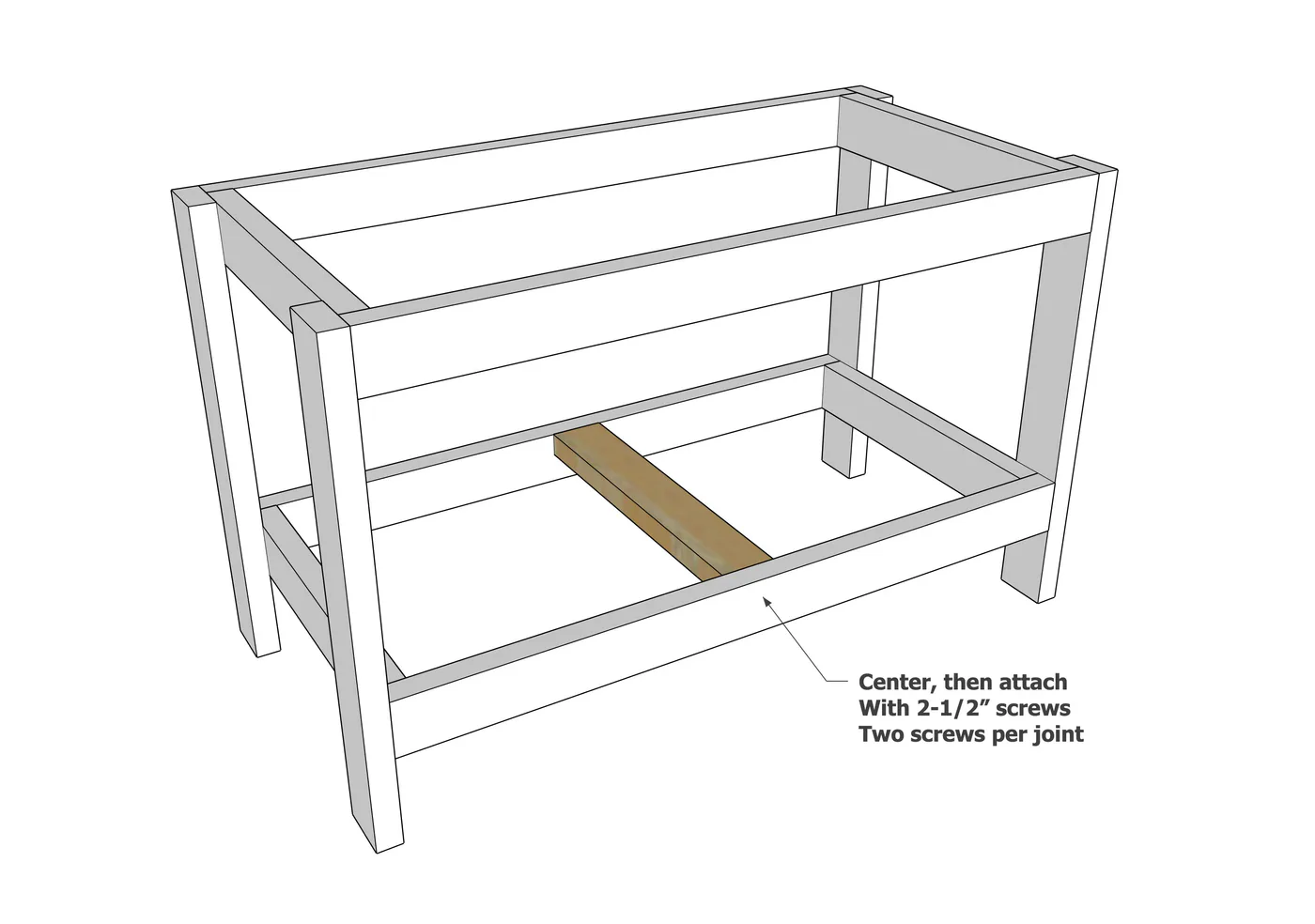 Modular Workbench Sawhorses Countertops, step 4