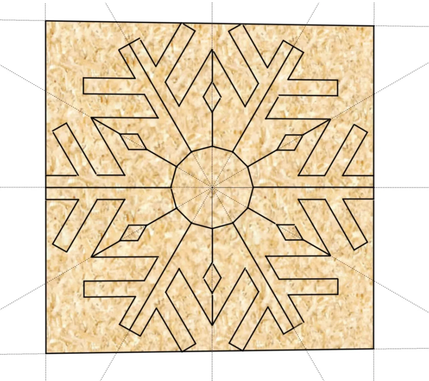 Monogrammed Snowflake Cutout, step 3