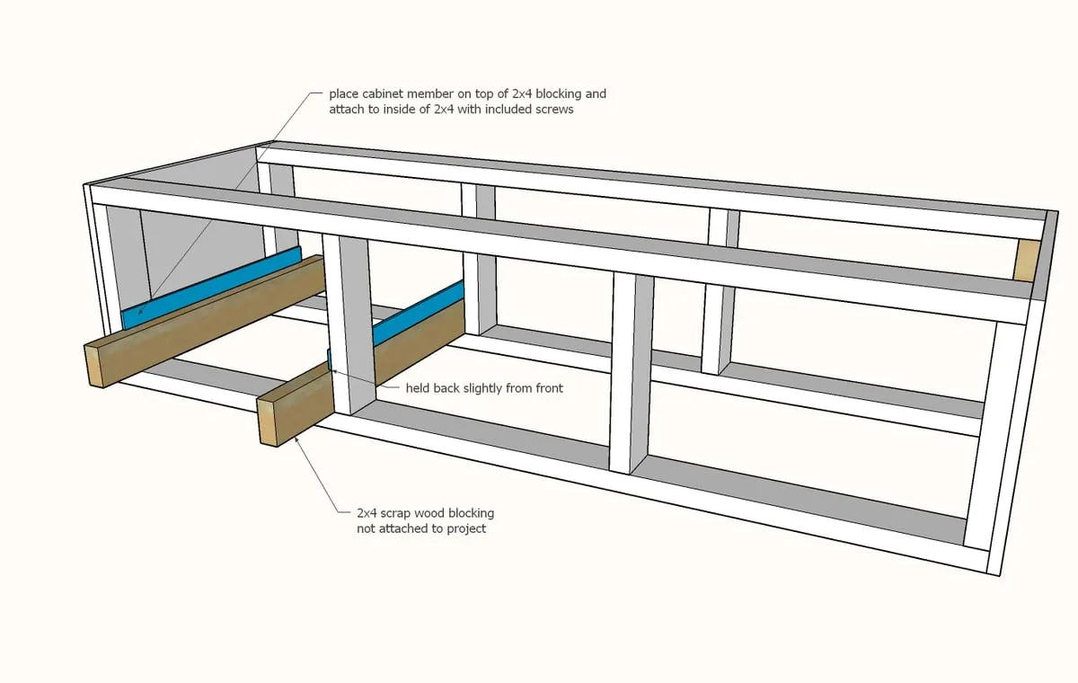 Mudroom Bench with Easy Drawers, step 4