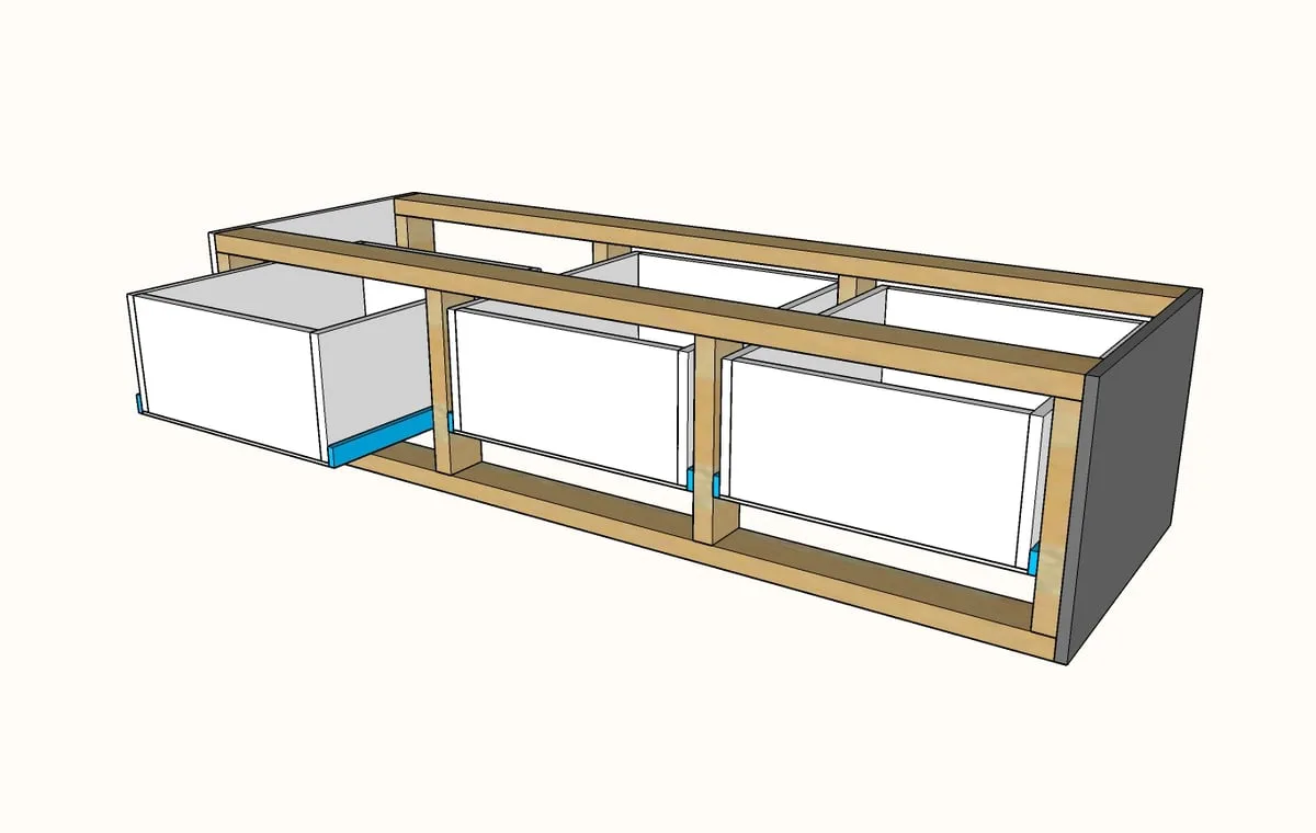 Mudroom Bench with Easy Drawers, step 6