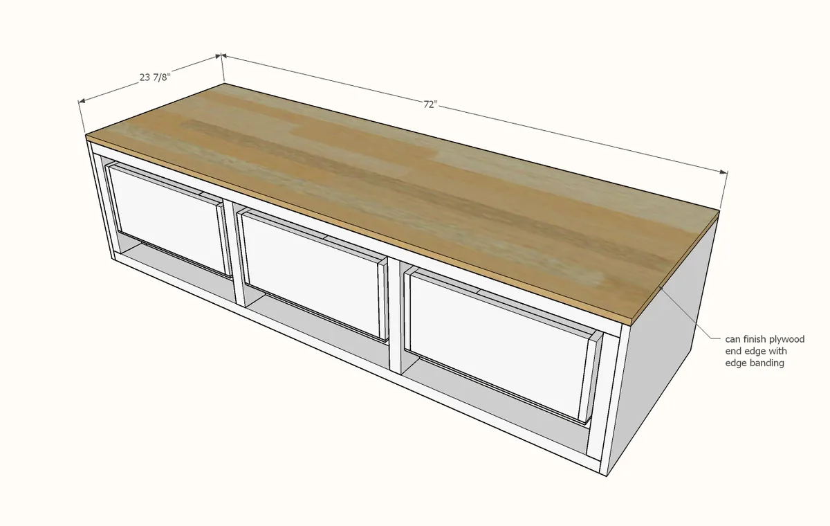 Mudroom Bench with Easy Drawers, step 7