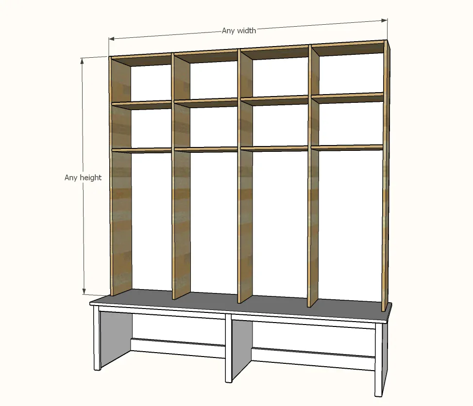 Mudroom Locker Hutches, step 1