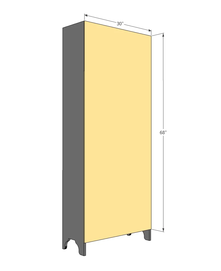 Narrow Depth Secretary Cabinet with Mail Slots, step 3
