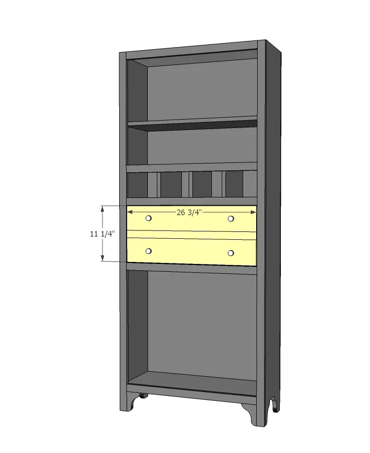Narrow Depth Secretary Cabinet with Mail Slots, step 5