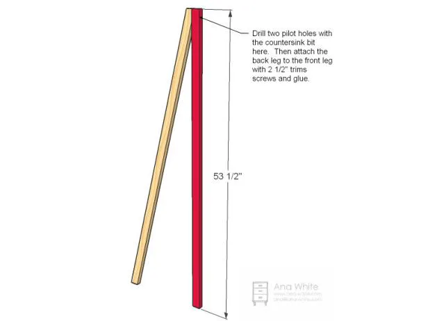 Narrow Painter's Ladder Shelf, step 2