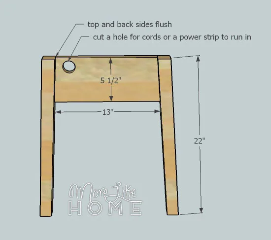 Nightstand with a Charging Notch by More Like Home, step 3