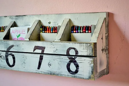 Numbered Cubbies on the Wall