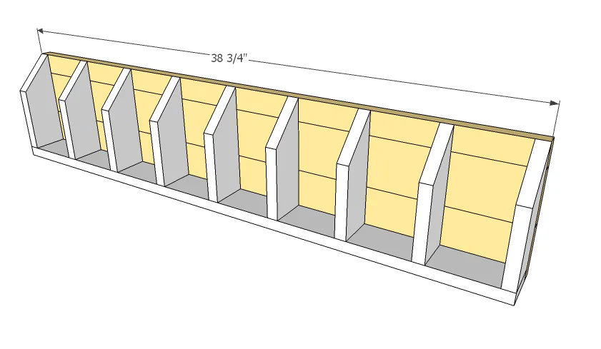 Numbered Cubbies on the Wall, step 2