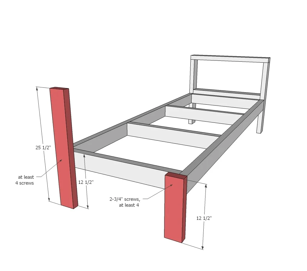 One Arm 2x4 Outdoor Sofa, step 4
