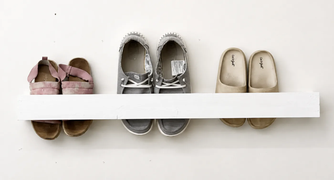 One Board Wall Shoe Rack