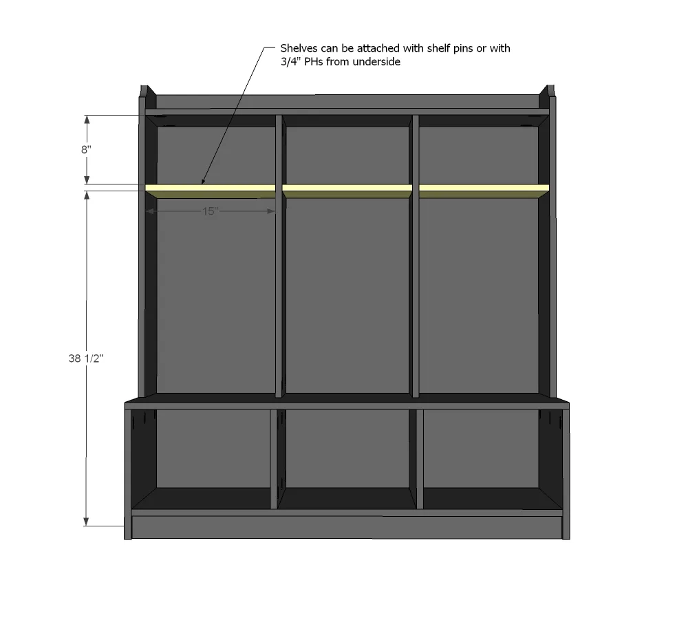 One Sheet of Plywood Hall Tree, step 10