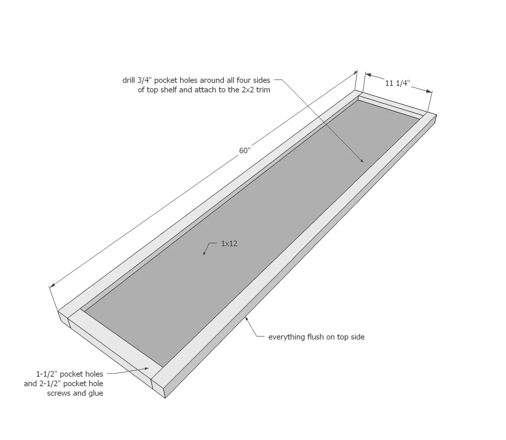Open Shelf Media Console, step 1