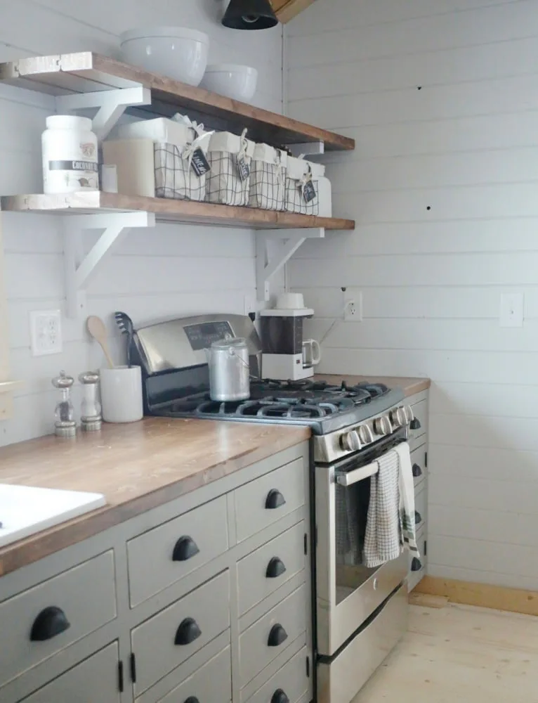 Open Shelves for our Cabin Kitchen