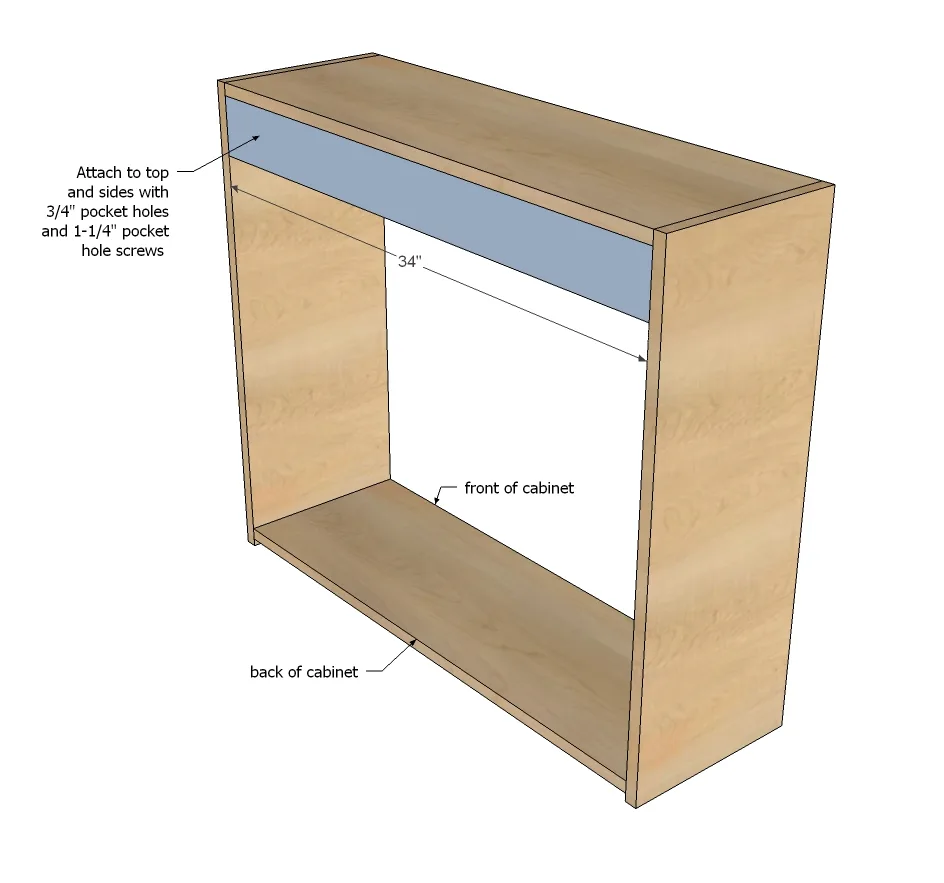 Open Wall Cabinet, step 2
