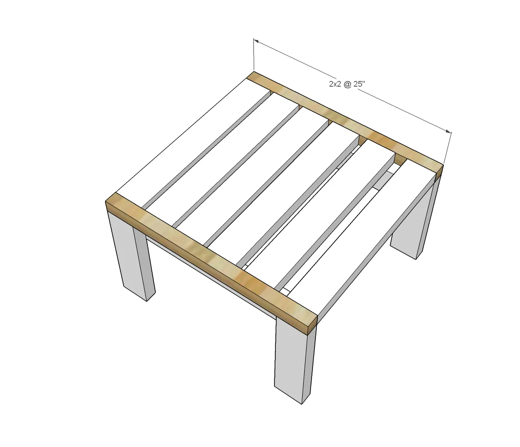 Ottoman or Accent Table for Simple Modern Outdoor Sectional, step 4