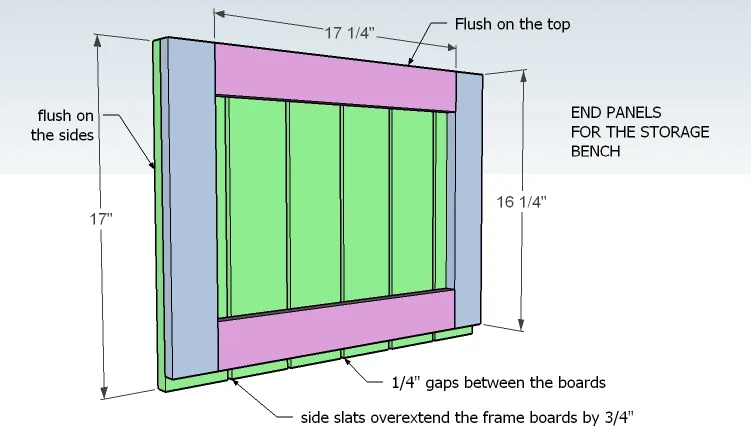 Outdoor Storage Bench, step 2