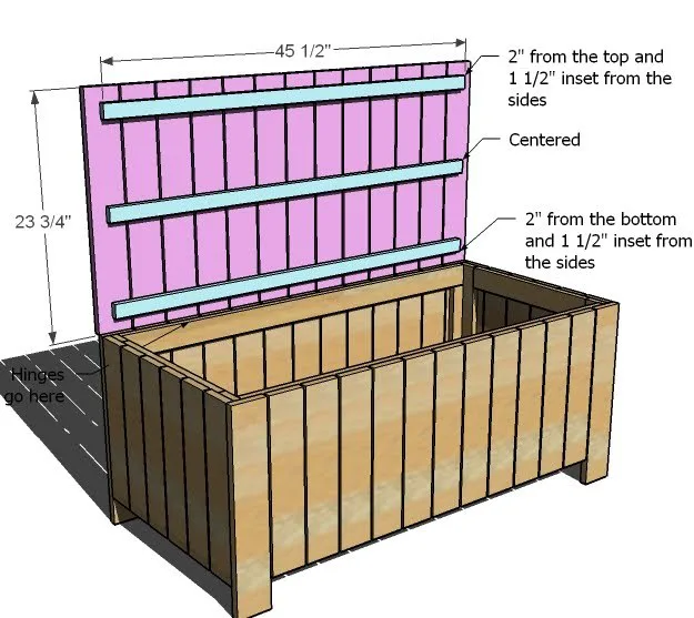 Outdoor Storage Bench, step 5