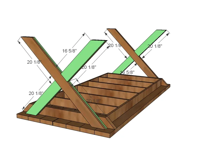 Outdoor X Base Table, step 6
