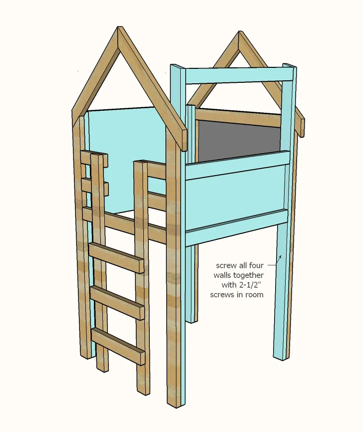 Over Bed Indoor Playhouse, step 8