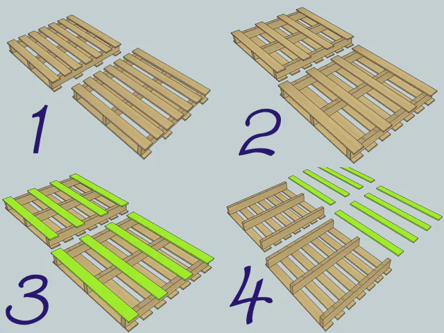 Pallet Bookshelf, step 1