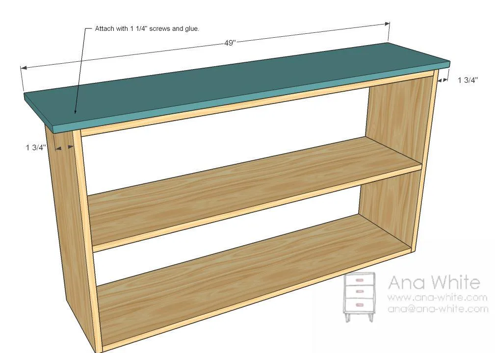 Perfect Console Bookshelf, step 4