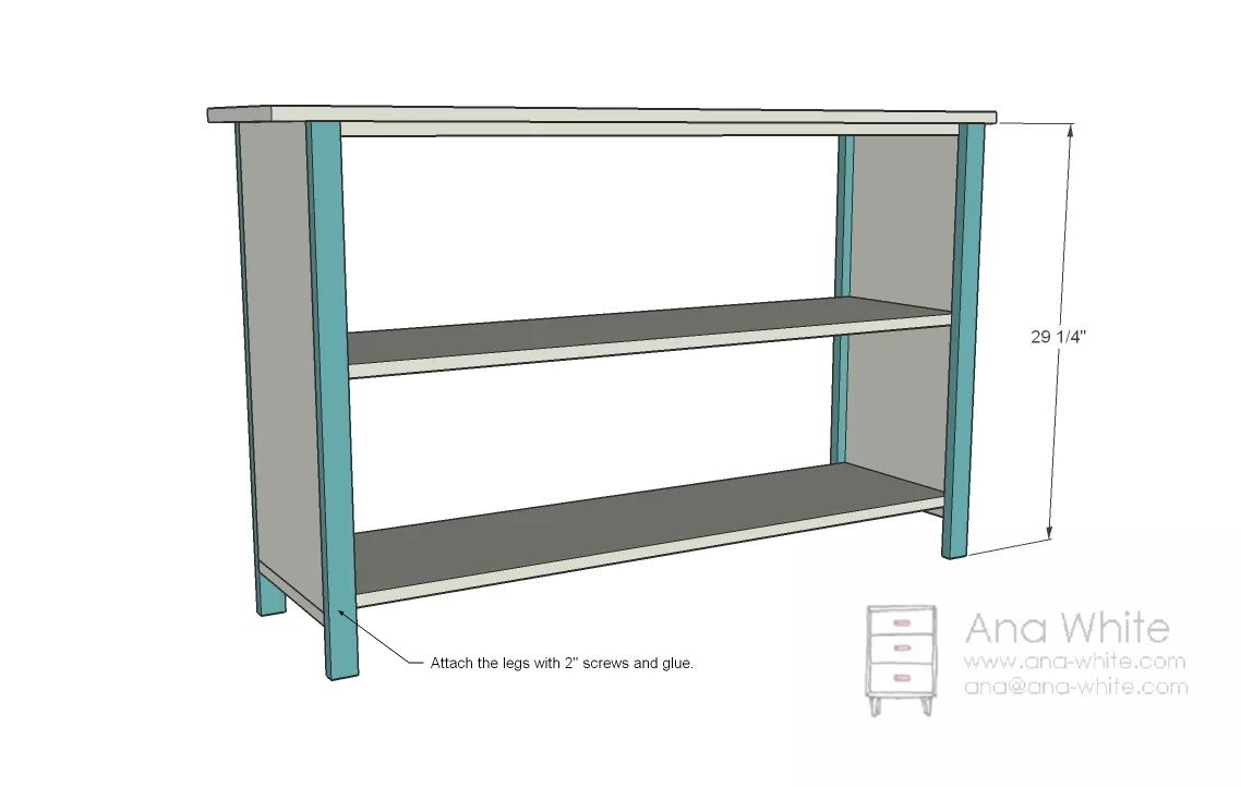 Perfect Console Bookshelf, step 6