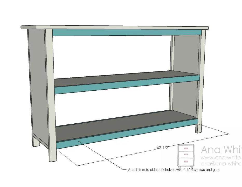 Perfect Console Bookshelf, step 7