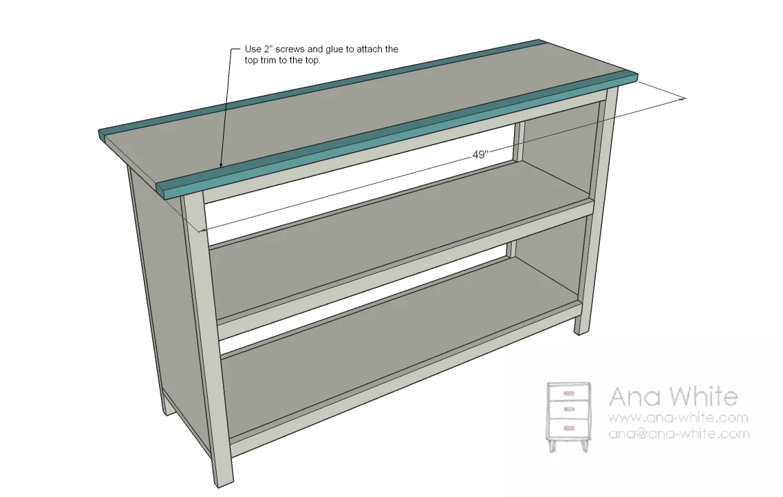 Perfect Console Bookshelf, step 8