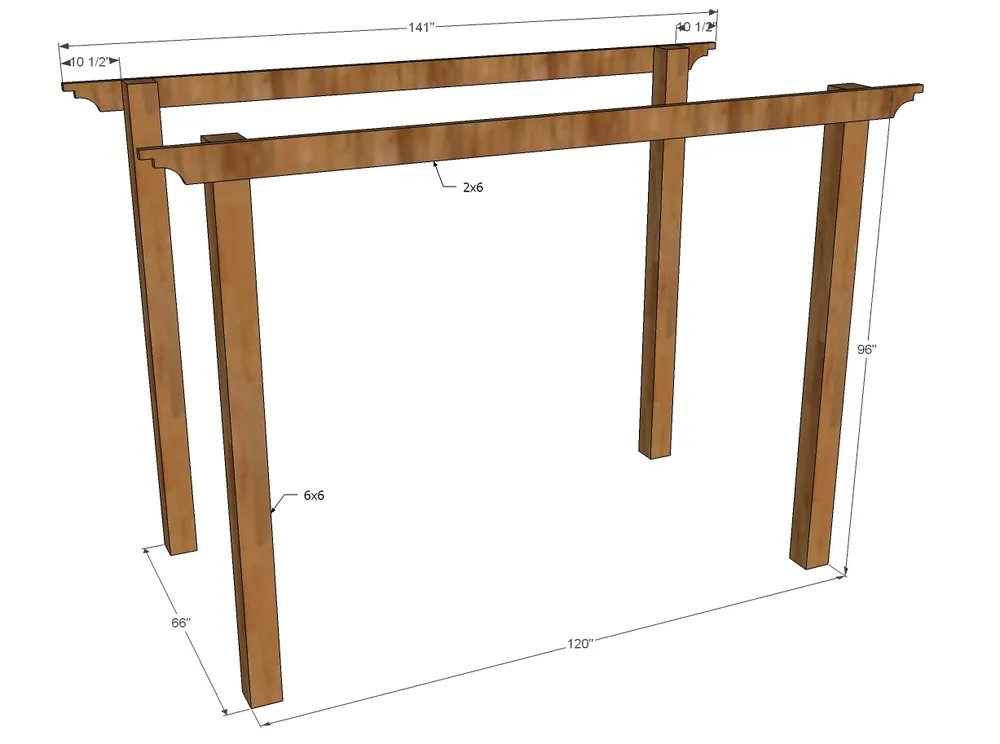Pergola Outdoor Room, step 1