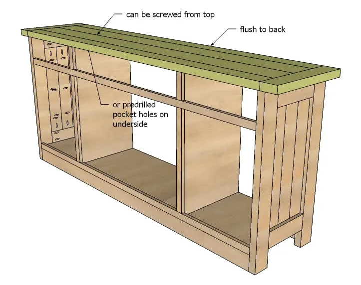 Planked Wood Sideboard, step 9