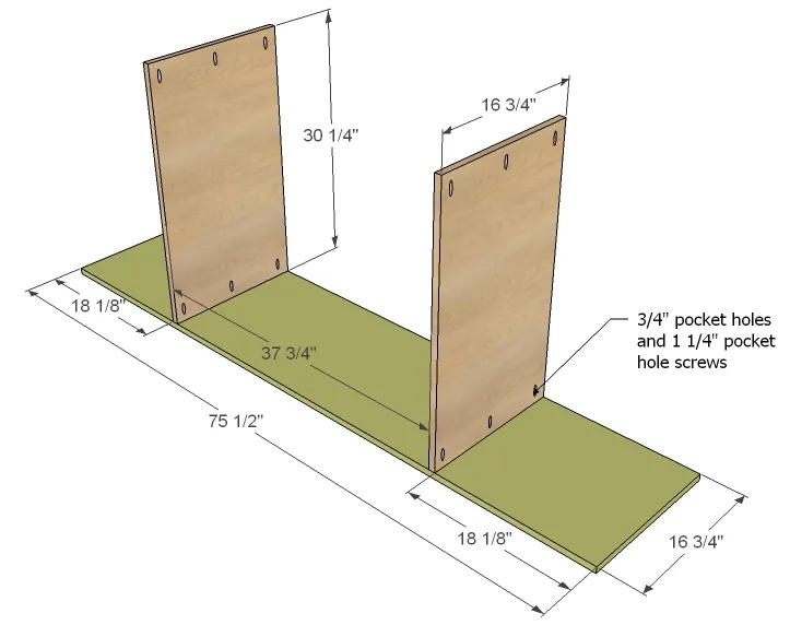 Planked Wood Sideboard, step 3