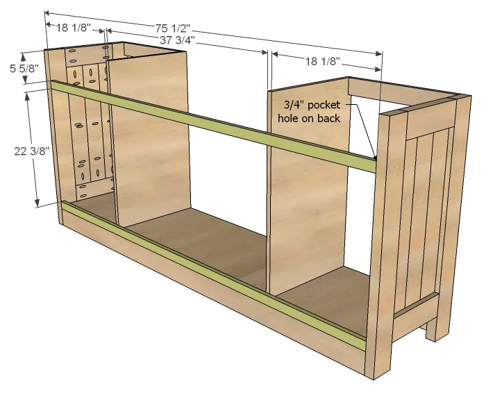 Planked Wood Sideboard, step 6