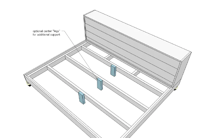 Platform Bed with Side Storage 1x12 Divider Shelf, step 12