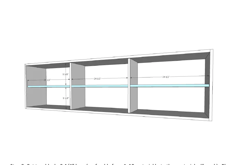 Platform Bed with Side Storage 1x12 Divider Shelf, step 8