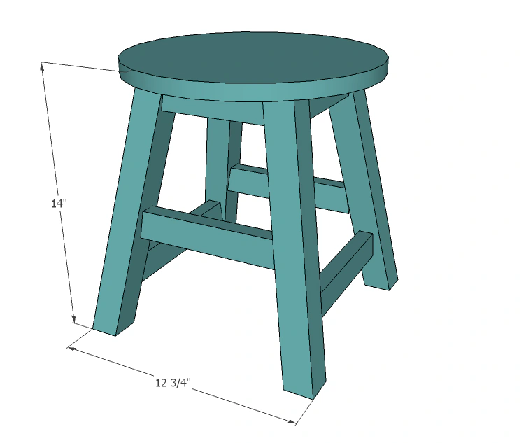 Play Table Stools dimension diagram 1