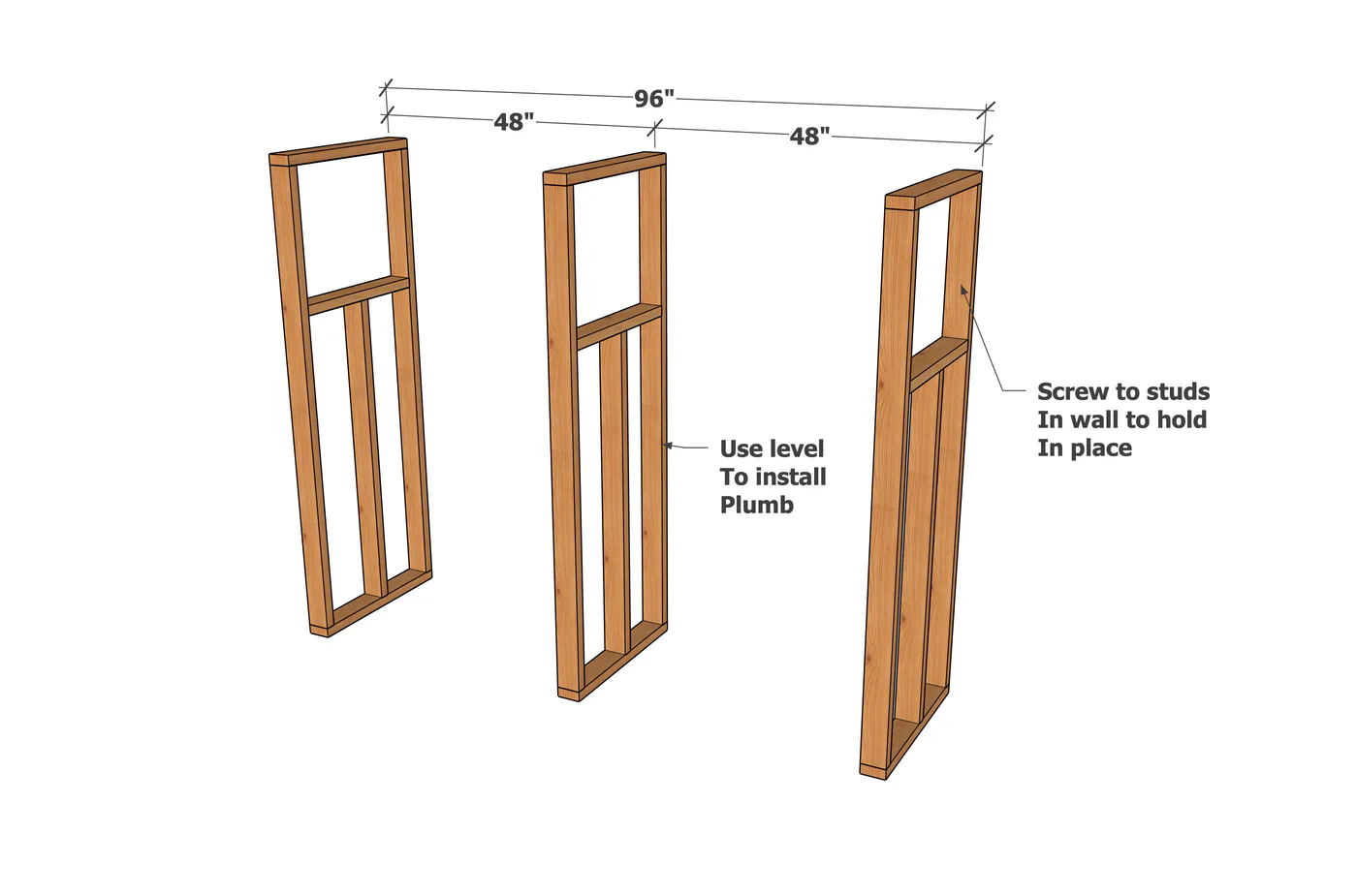 Plywood and Lumber Storage System, step 2