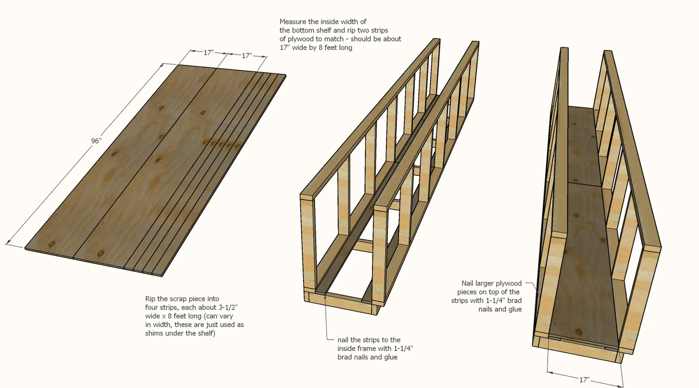 Pony Wall Workbench, step 3