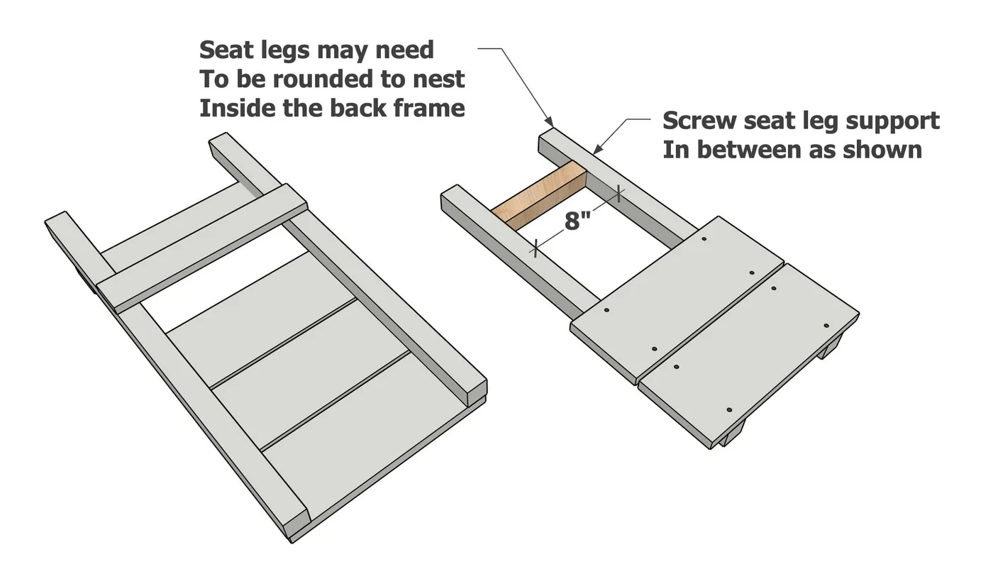 Portable Two Piece Wooden Beach Chair with Free Plans, step 7