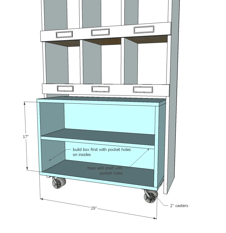Pretend Play Market with Roll-Out Check Stand, step 6