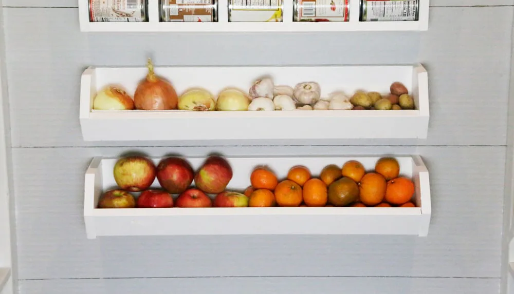 Produce Bin Wall Shelf