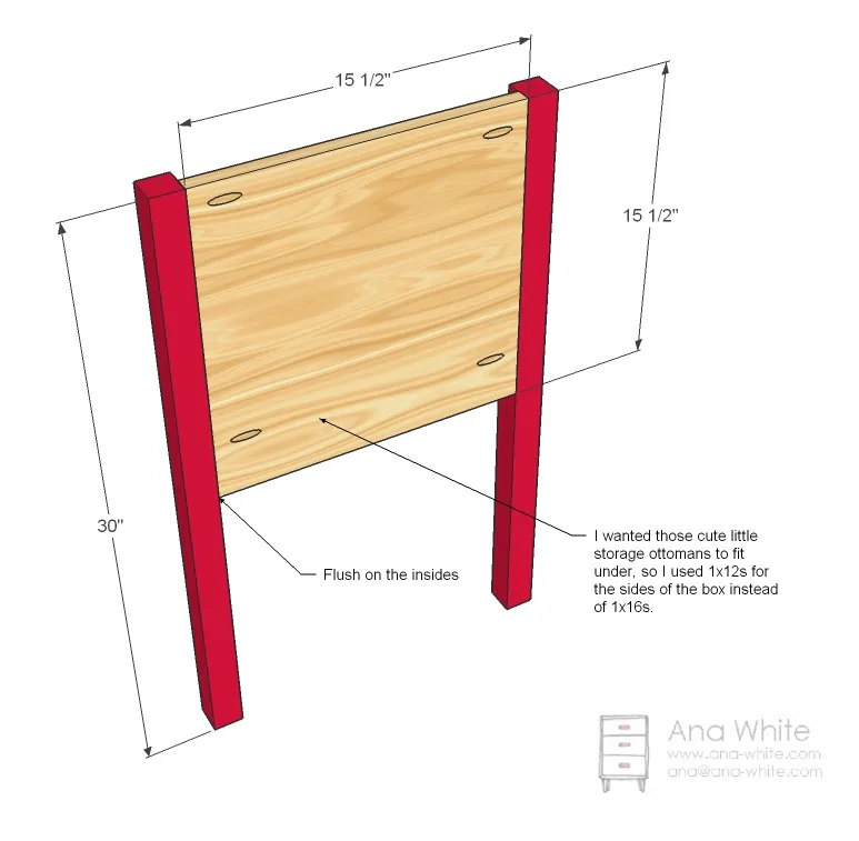 Raised Farmhouse Toy & Blanket Bin, step 2