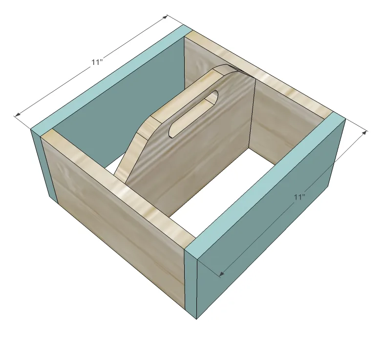 Reclaimed Soda Crate Caddy, step 3