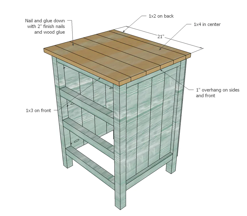 Reclaimed Wood Look Bedside Table, step 6