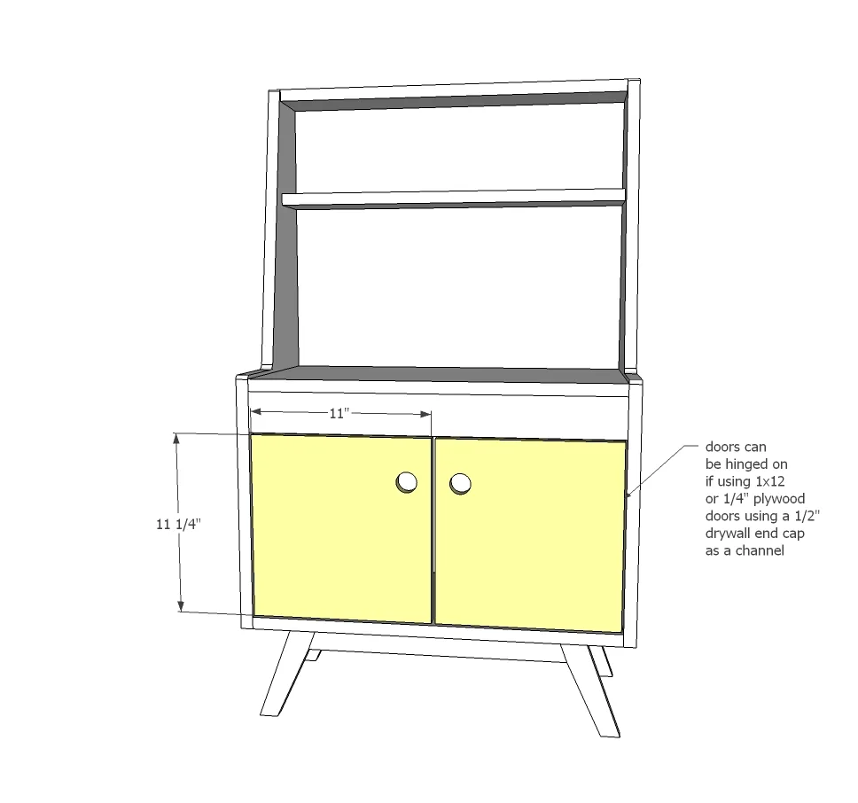 Retro Wood Toy Pretend Play Kitchen Dish Hutch, step 7