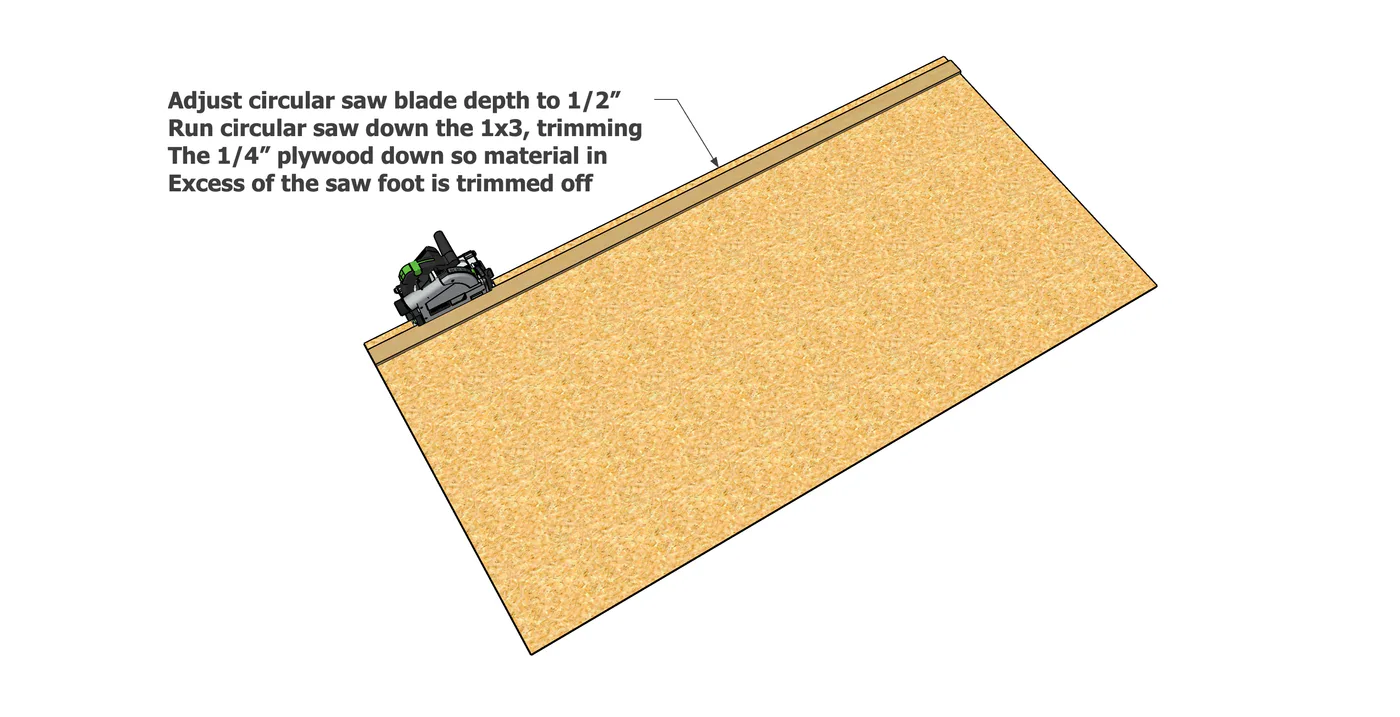 Rip Jig for Circular Saw, step 2