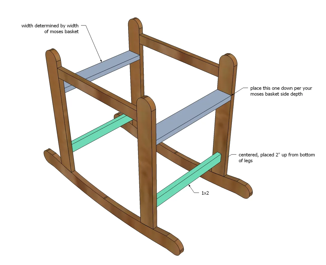 Rocking Moses Basket Stand, step 3