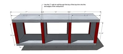 Rolling Cubby Bench, step 3