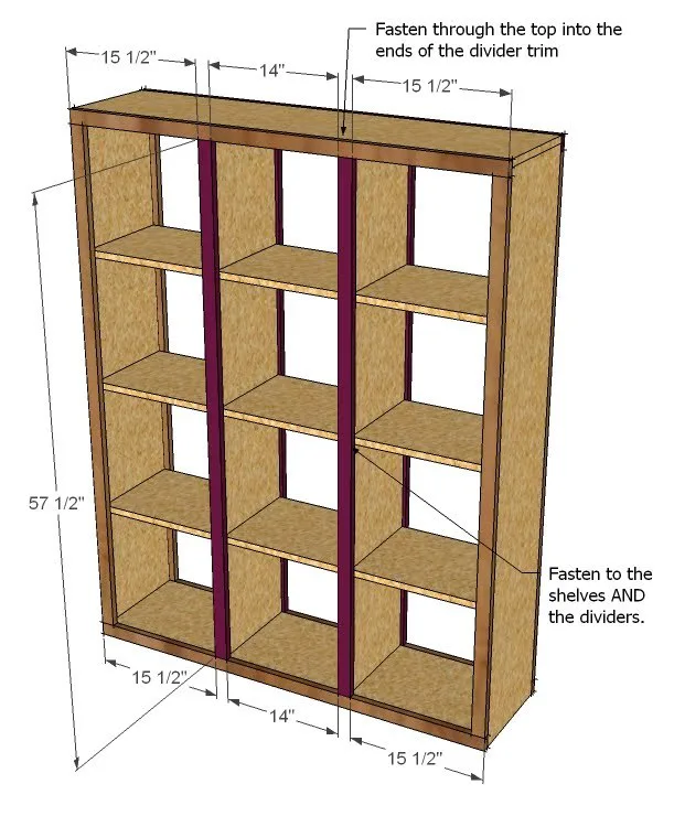 Rolling Room Divider Cubbies, step 6