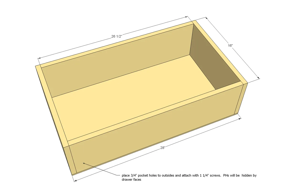Rolling Rustic Wood Dresser, step 7